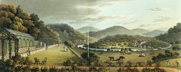 General View from the South and East Fronts of the Cottage at Endsleigh, Devon, (After) from 